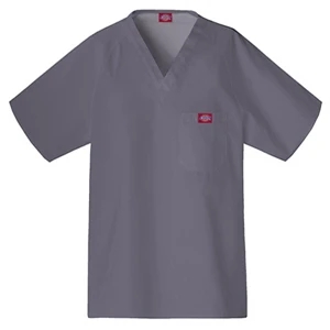Cherokee - Pewter - Sa816106 Dickies Men's Raglan Sleeve Scrub Top - 9 Colors Available