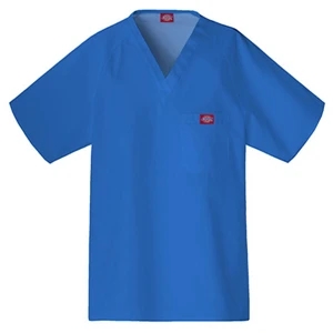 Cherokee - Royal Blue - Sa816106 Dickies Men's Raglan Sleeve Scrub Top - 9 Colors Available