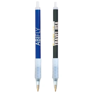 Clic Stic (r) Ice Grip - Retractable Ballpoint Pen With Rubber Grip And Frosted Ice Colored Barrel