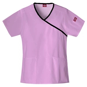 Dickies (r) - Candy Orchid - Sa815206 Mock Wrap Scrub Top #sa815206 - 15 Colors Available