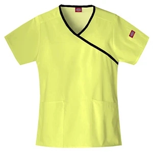 Dickies (r) - Key Lime - Sa815206 Mock Wrap Scrub Top #sa815206 - 15 Colors Available