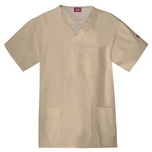 Dickies (r) - Khaki - Sa816406 Dickies Men's Utility Scrub Top - 9 Colors Available