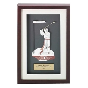 Professional Gallery - Golfer - Three Dimensional Sculpture Award Made From Business Cards