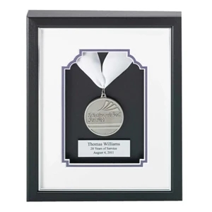 Professional Gallery - Silver Stock Die Struck Medallion In A Wood Frame With A Black Finish Award