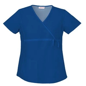 Cherokee - Navy - Sa2892 Flex-i-bles Maternity Wrap Scrub Top - 5 Colors Available