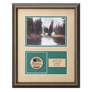 Professional Gallery - Mountain Majesty Art Print & Medallex Medallion Award In Walnut Finished Frame