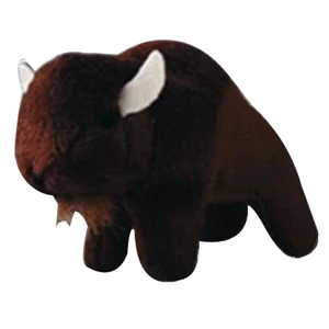 Weebeans (tm) Animal Fair - Buffalo - Plush Three Inch Toy Animal With Silver Ball Chain, Blank