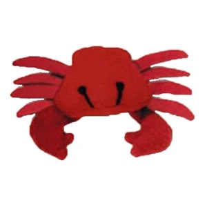 Weebeans (tm) Animal Fair - Crab - Three Inch Plush Toy Animal With Silver Ball Chain, Blank