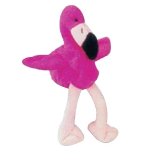 Weebeans (tm) Animal Fair - Flamingo - Plush Three Inch Toy Animal With Silver Ball Chain, Blank