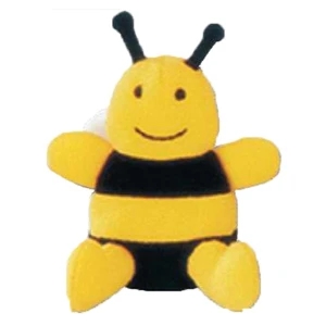 Weebeans (tm) Animal Fair - Bee - Plush Three Inch Toy Animal With Silver Ball Chain, Blank