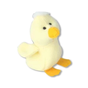 Weebeans (tm) Animal Fair - Duck - Three Inch Plush Toy Animal With Silver Ball Chain, Blank