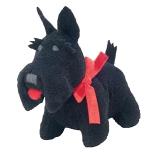 Weebeans (tm) Animal Fair - Scottie - Plush Three Inch Toy Animal With Silver Ball Chain, Blank