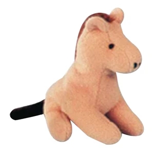 Weebeans (tm) Animal Fair - Horse - Three Inch Plush Toy Animal With Silver Ball Chain, Blank