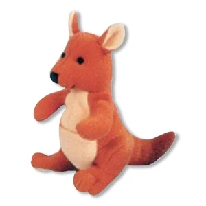 Weebeans (tm) Animal Fair - Kangaroo - Plush Three Inch Toy Animal With Silver Ball Chain, Blank
