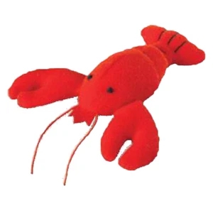 Weebeans (tm) Animal Fair - Lobster - Three Inch Plush Toy Animal With Silver Ball Chain, Blank