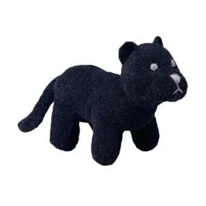 Weebeans (tm) Animal Fair - Panther - Plush Three Inch Toy Animal With Silver Ball Chain, Blank