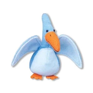 Weebeans (tm) Animal Fair - Pteranodon - Three Inch Plush Toy Animal With Silver Ball Chain, Blank