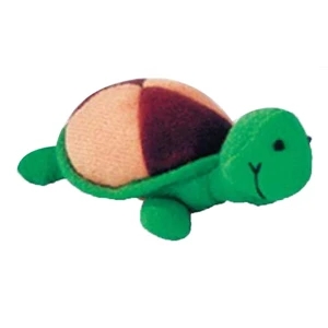 Weebeans (tm) Animal Fair - Turtle - Three Inch Plush Toy Animal With Silver Ball Chain, Blank