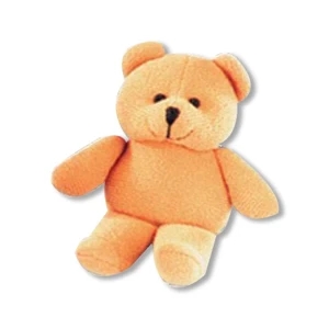 Weebeans (tm) Animal Fair - Teddy Bear - Three Inch Plush Toy Animal With Silver Ball Chain, Blank