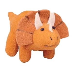 Weebeans (tm) Animal Fair - Triceratops - Three Inch Plush Toy Animal With Silver Ball Chain, Blank
