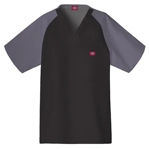 Dickies (r) - Black-pewter - Sa816107 Men's Raglan Sleeve Top. Sa816107