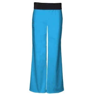 Cherokee - Turquoise - Sa2074 Fold Over Waist Boot Cut Scrub Pant - 14 Colors Available