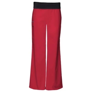 Cherokee - Red - Sa2074 Fold Over Waist Boot Cut Scrub Pant - 14 Colors Available