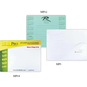 Mouse Note Pad With 40 White Sheets Of 20 Lb Paper And 22 Pt. Chipboard Back