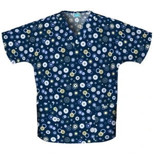 Cherokee - Dot's Wonderful - Sa4700c 100% Cotton V-neck Print Scrub Top