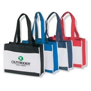Silkscreen - Classic Two-tone Tote Bag With Top Velcro (r) Closure And 23" Handles