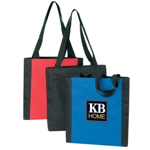 Silkscreen - Medium Two-tone Tote Bag Made Of 600-denier Polyester With Vinyl Backing