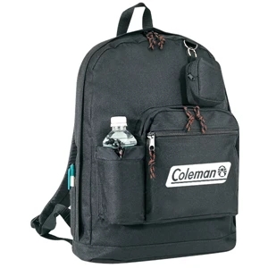 Embroidery - Large School Backpack Bag With Bottle Holder, Side Pen Slots, Coin Pouch And Straps
