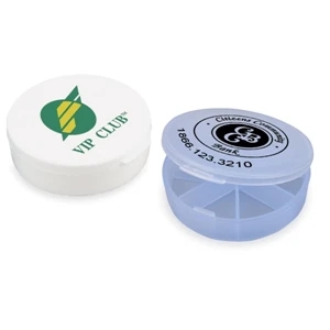 Med-week - A Round Pill Box With Seven Wedge Shape Compartments, Easy To Store