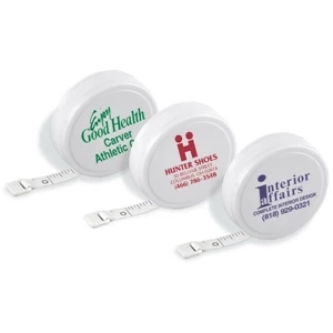 Round-the-house - Round White Tape Measure With Black Command Button, 6'