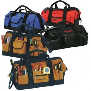 Large 600 Denier Polyester Tool Bag With Pvc Backing And Cardboard Bottom