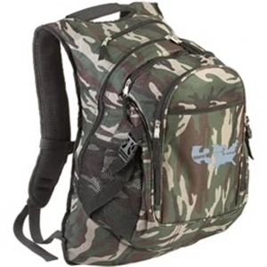 Camouflage Computer Backpack With Heavily Padded Back And Shoulder Straps