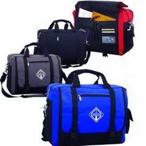 Rip-stop Polyester Computer Briefcase With 2 Zippered Main Compartments