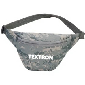 Camo 1 Zipper Fanny Pack - One Zipper Fanny Pack Made Of 600 Denier Polyester With Vinyl Backing