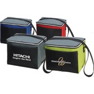 Six Pack Cooler Made Of 70 Denier Nylon With Insulated Zippered Main Compartment