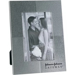 Metal Frame With 2-tone Shading Silver/gray Finish, Holds 4" X 6" Picture