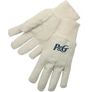 Canvas Gloves With Natural Knit Wrist, Straight Thumb With Clute Pattern