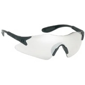 Indoor/outdoor Mirror Lens - Black Frame Styling Single-piece Lens Safety Glasses With Rubber Nose Piece