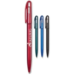Zebra - Black - Pearlized Twist Action Pen With Medium Point Black Ballpoint Ink Cartridge