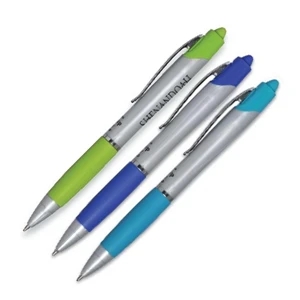 Zebra Z Grip Max - Black Ink - Black - Retractable Ballpoint Pen With Silver Color Plastic Barrel