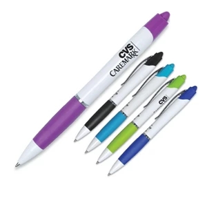 Zebra Z Grip Max - Blue Ink - Teal Grip - Retractable Ballpoint Pen With White Plastic Barrel