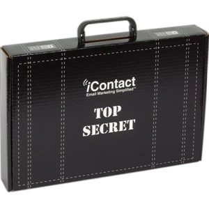 Addition Of Spot Mount Label - Molded Handle Box Made Of B-flute Corrugated 15" X 10 1/4" X 2"