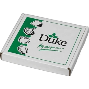 No Imprint - B-flute Corrugated Pizza Style Tuck Box, 9" X 8 3/4" X 1 1/4"