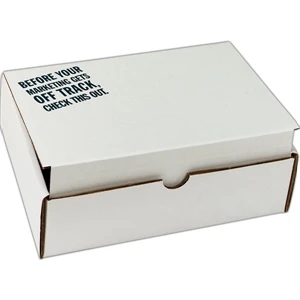 1 Color Copy On Lid Only - B-flute Corrugated Tuck Box With Inside Tuck Closure, 9" X 6 1/25" X 2 3/4"