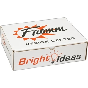 Addition Of Spot Mount Label - B-flute Corrugated Tuck Box With Inside Tuck Closure, 12 1/4" X 9 1/2" X 3 1/2"