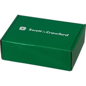 Addition Of Spot Mount Label - B-flute Corrugated Tuck Box With Outside Tuck Closure, 12 1/4" X 9 1/2" X 4"